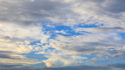 Naklejka na ściany i meble Blue Sky with Dramatic Clouds Background
