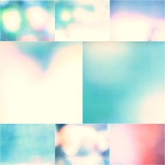 Background blur smooth colorful bright beautiful set of photos.