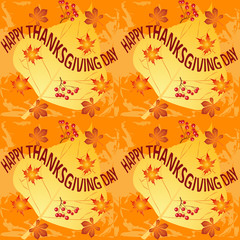 thanksgiving pattern seamless colorful autumn leaves  . Vector illustration.