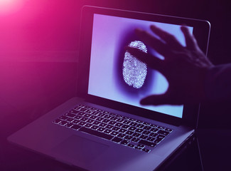 Hand grabbing the personnel identity of somebody online