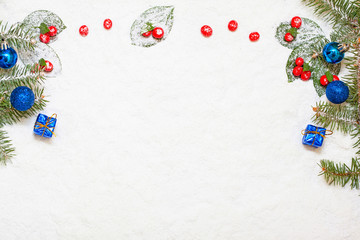 New Year and Christmas background for a greeting card