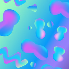 Hologram fluid neon