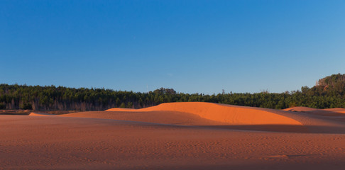 Red sand dunes in Mui Ne villiage, Vietnam