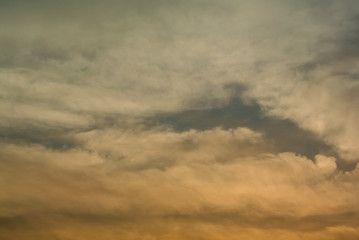 Nice clouds with sunset light