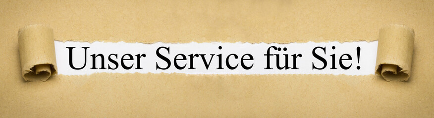 Unser Service für Sie! auf Papier
