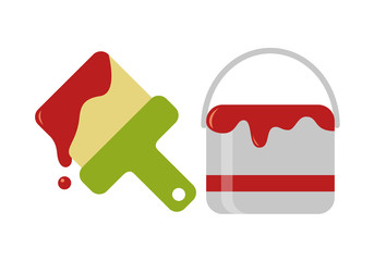 illustration brush color, vector