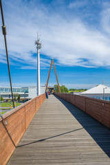 Fußgängerbrücke im Fährhafen von Puttgarden
