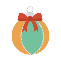 christmas ball decorative icon vector illustration design
