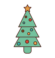 Obraz premium merry christmas card with decorative element vector illustration design