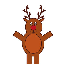 happy merry christmas character vector illustration design