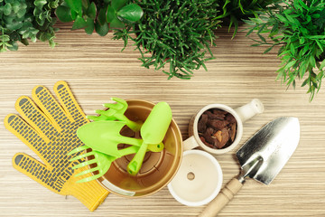 composition of garden tools