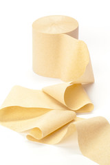 toilet paper isolated on white background