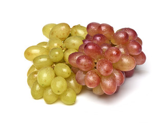 Two sorts of grapes, freshly washed