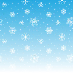 Seamless winter background pattern with snowflakes;
