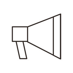 megaphone flat line icon vector illustration design