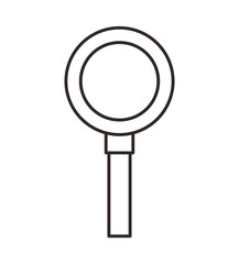 search magnifying glass flat line icon vector illustration design