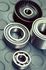 Set of steel ball bearings
