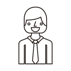 businessman avatar line icon vector illustration design