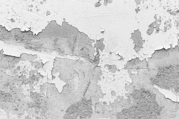 vuile witte muur met scheuren