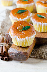Muffins with caramelized milk