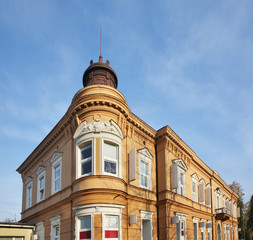 Fragment of old house in Frydek-Mistek. Czech republic
