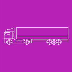 Truck. Delivery. Contour vector icons.