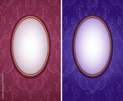 &ldquo;wallpapers with oval frame vertical&rdquo; fichier vectoriel libre de droits