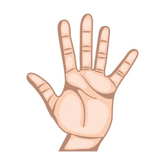 Obraz premium hand human symbol isolated icon vector illustration design