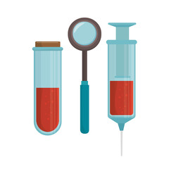 tube test syringe blood tool vector illustration eps 10