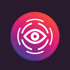 retina scan icon, biometric recognition