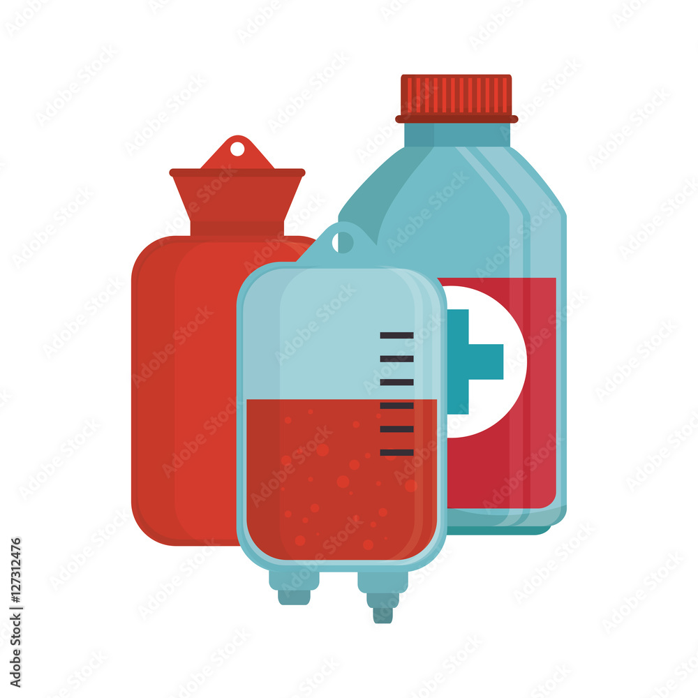 Canvas Prints blood donation bag bottle medical vector illustration eps 10