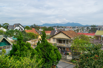 Fototapeta na wymiar Da Lat mountain city view, Vietnam