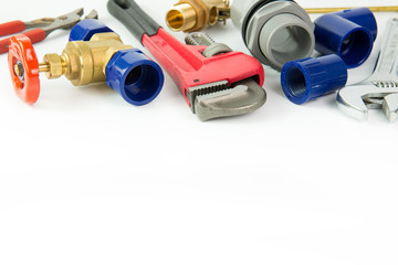 Fototapeta premium Plumbing tools and materials
