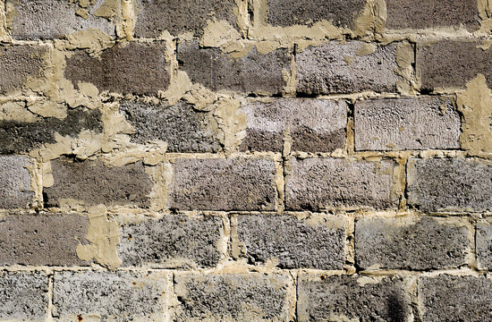 Old brickwork detailed texture background - stock photo