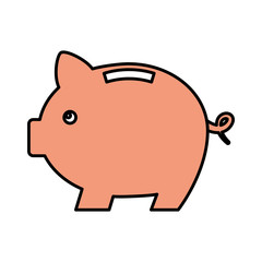 piggy savings isolated icon vector illustration design