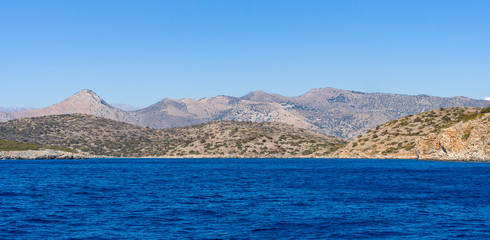 Mediterranean Sea. Crete. Greece. The cliffs of the peninsula of Kalydon.