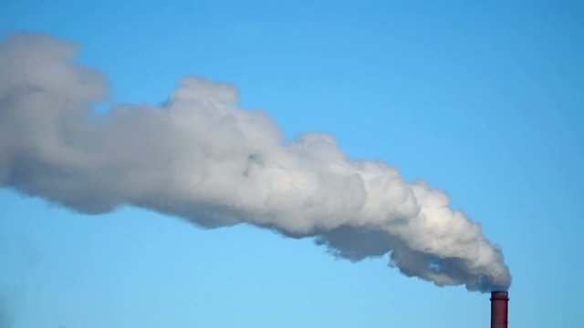 Smoke Emission From industrial Factory Pipe