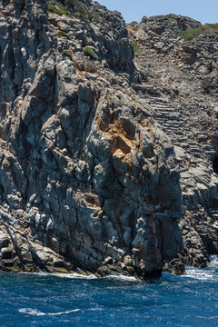 Mediterranean Sea. Crete. Greece. The cliffs of the peninsula of Kalydon.