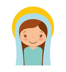 mary vigin manger character vector illustration design