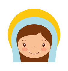 mary vigin manger character vector illustration design