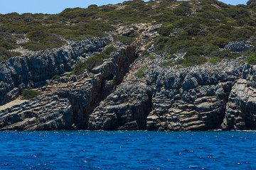 Mediterranean Sea. Crete. Greece. The cliffs of the peninsula of Kalydon.