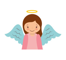 cute angel manger character vector illustration design
