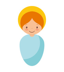 jesus baby manger character vector illustration design