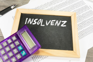 Insolvenz und Taschenrechner