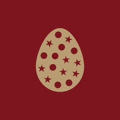 The Easter icon. Easter, egg symbol. UI. Web. Logo. Sign. Flat design. App. Stock