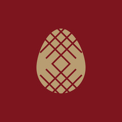 The Easter icon. Easter, egg symbol. UI. Web. Logo. Sign. Flat design. App. Stock