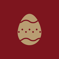 The Easter icon. Easter, egg symbol. UI. Web. Logo. Sign. Flat design. App. Stock