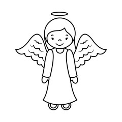 Fototapeta premium cute angel manger character vector illustration design