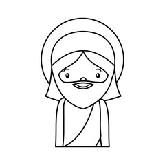 saint joseph manger character vector illustration design
