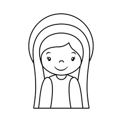 mary vigin manger character vector illustration design